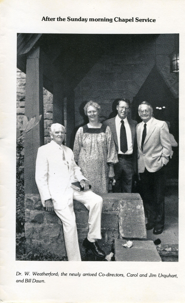 GOVERNANCE 1977-78 Philosophy of Pine Mountain Settlement School ; JAMES & CAROL URQUHART Directors ; BILL DAWN Student