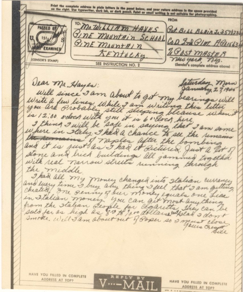 BILL BLAIR WII Letters