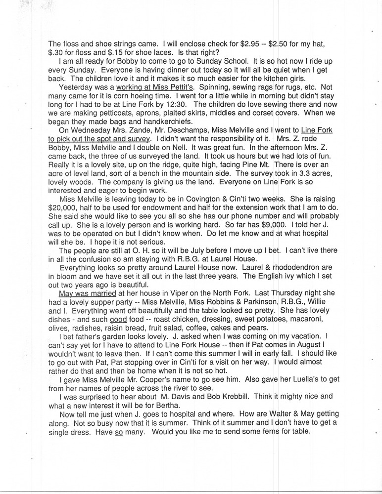 FULL TRANSCRIPTION of Marguerite Butler Letters II