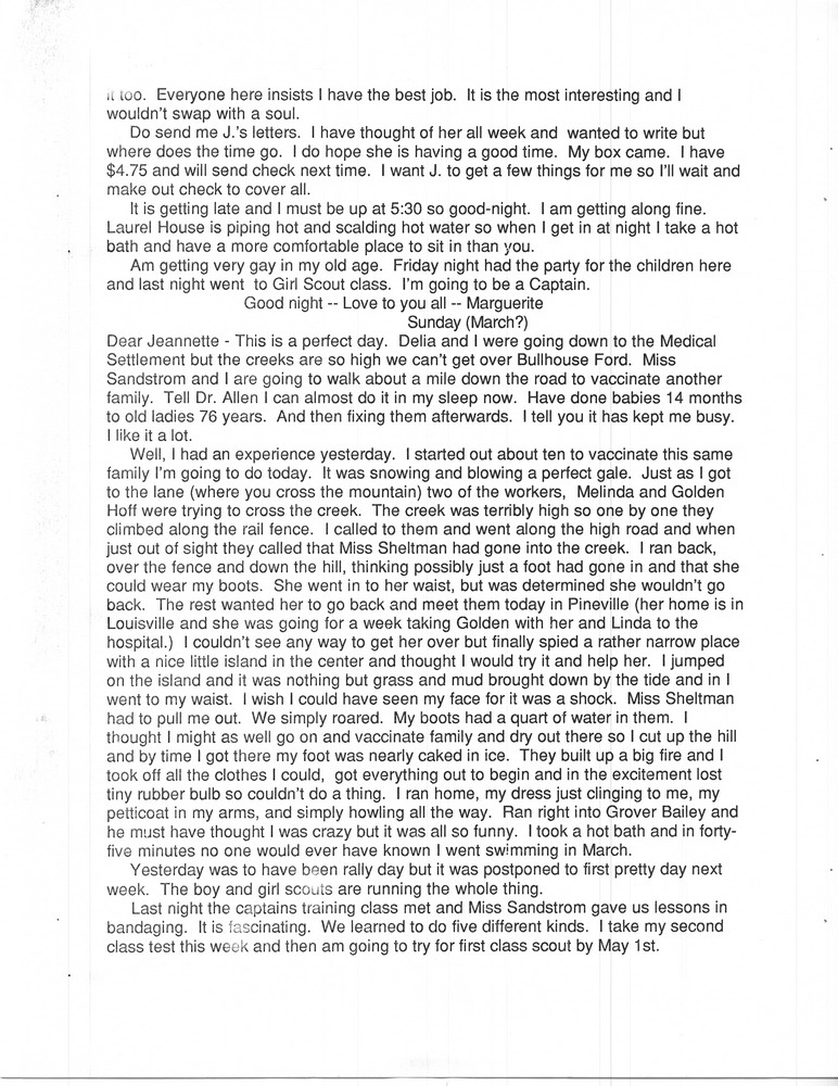 FULL TRANSCRIPTION of Marguerite Butler Letters II