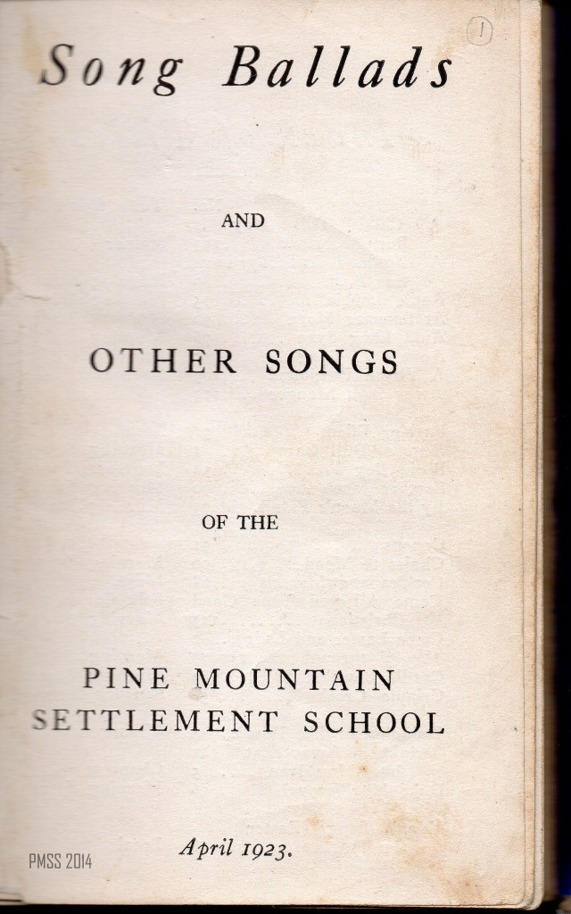 PMSS Song Ballads and Other Songs 1923