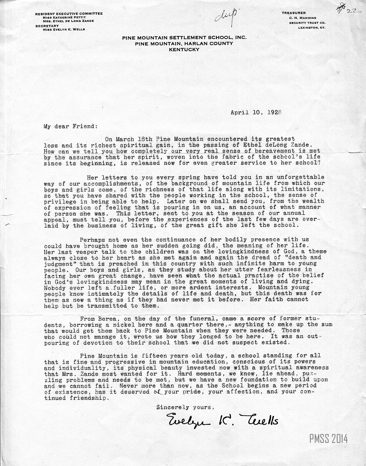 Dear Friend Letters 1928 Pine Mountain Settlement School Collections