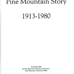 Pine Mountain Story - Ch. I