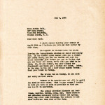 BERTHA COLD Correspondence