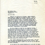 BERTHA COLD Correspondence