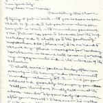 BERTHA COLD Correspondence