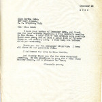 BERTHA COLD Correspondence