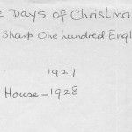 CHRISTMAS Twelve Days of Christmas 1927 and 1928