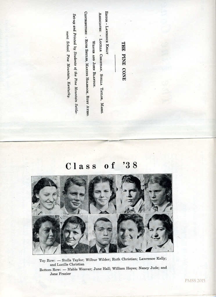"Class of '38." Pine Cone 1938 May, page 00-01. [pinecone_1938_05-001.jpg]