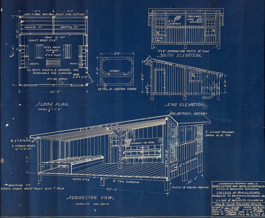 POULTRY HOUSE 1942 Architectural Planning