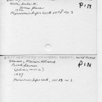ARCHIVE SUBJECT INDEX File Cards