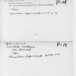 ARCHIVE SUBJECT INDEX File Cards