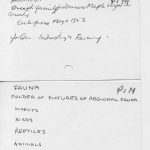 ARCHIVE SUBJECT INDEX File Cards