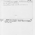 ARCHIVE SUBJECT INDEX File Cards