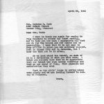 MARY ROCKWELL HOOK Correspondence 1941 Box 19: 3-05