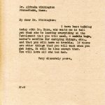 Dr. ALFREDA WITHINGTON Correspondence