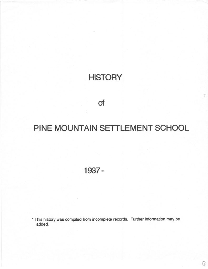 HISTORY PMSS Summary 1937-1938