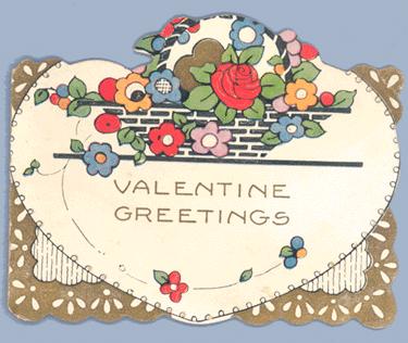 Scan of a Valentine greeting card circa 1920. VALENTINES from the Past