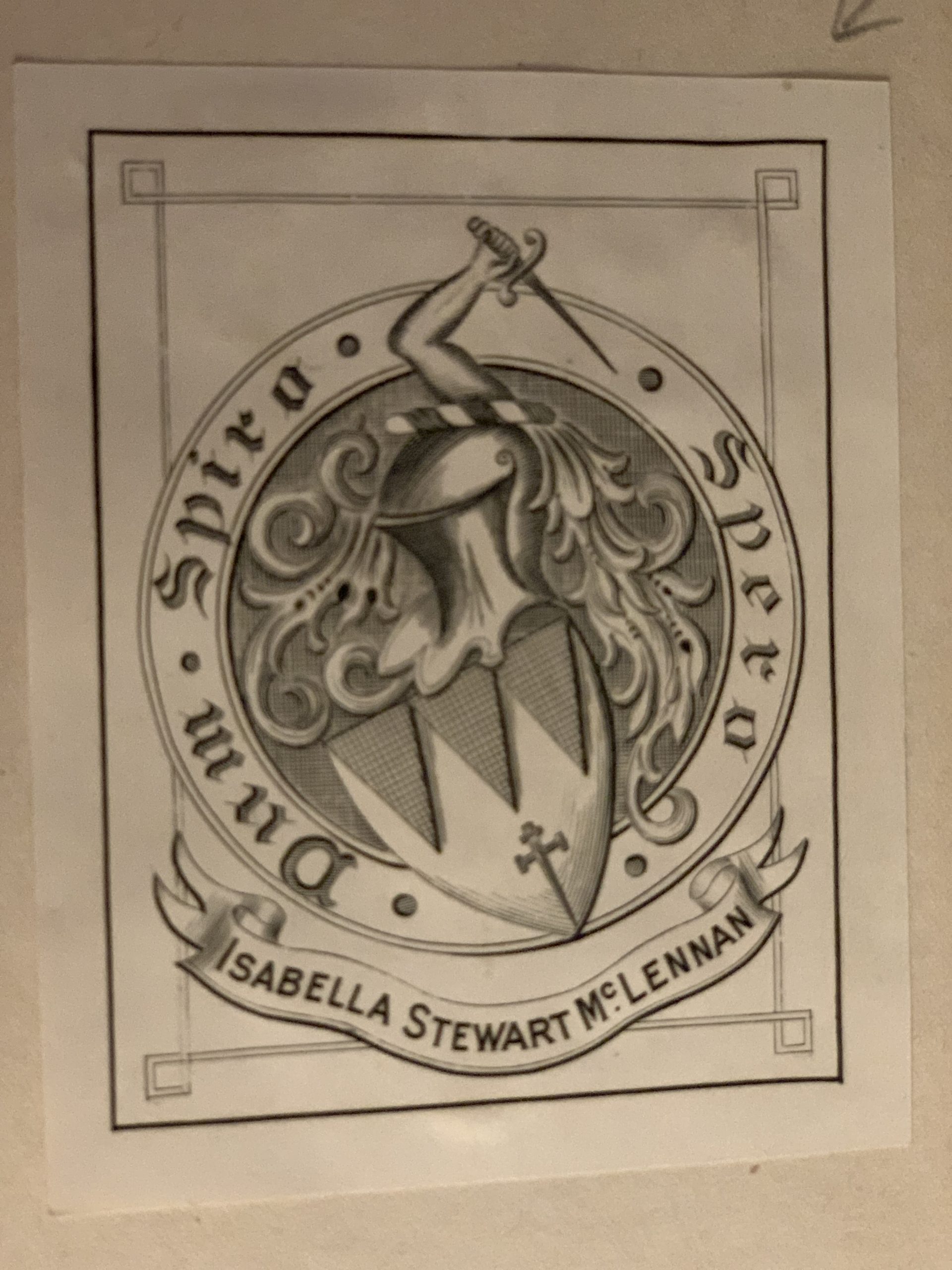 Bookplate of Isabella McLennan McMeekin