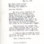 Dr. ABBY NOYES LITTLE Correspondence