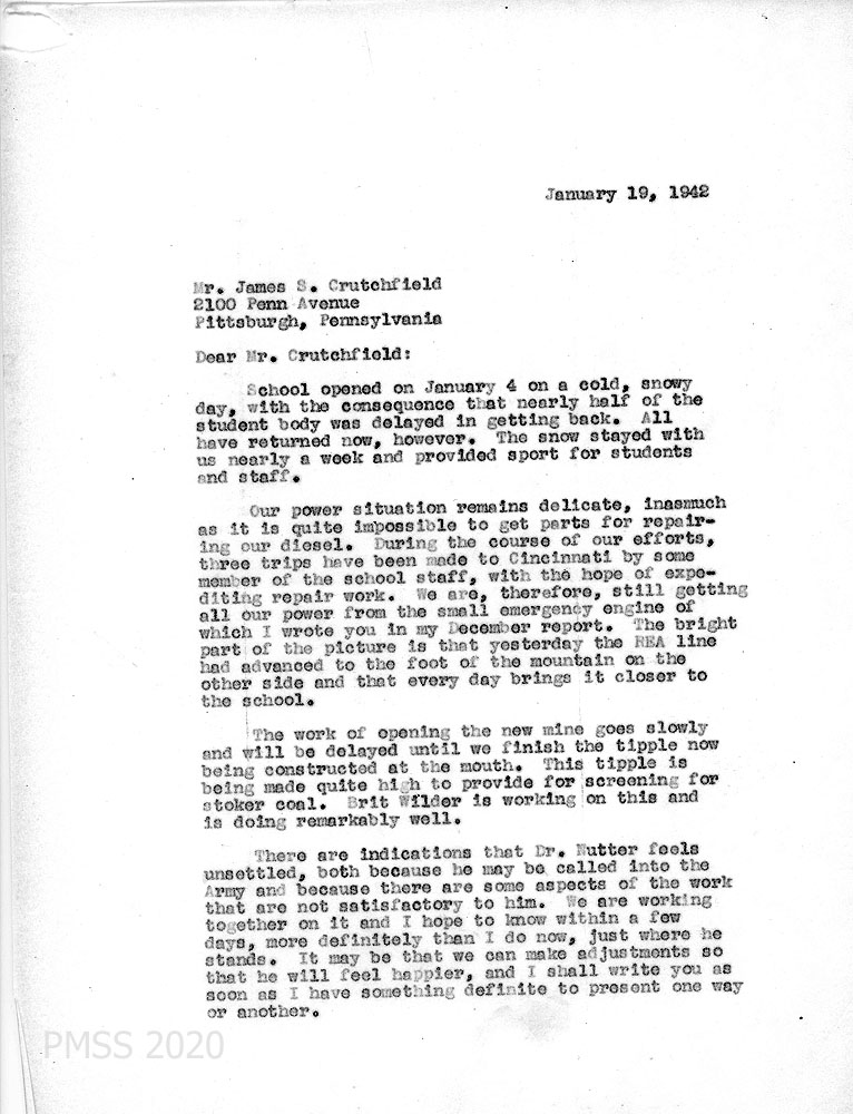 GOVERNANCE 1941 Directors Reports and Letters to BOT