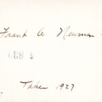 Dr. FRANK W. NEWMAN Correspondence