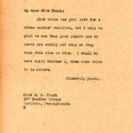 ELIZABETH HENCH Correspondence 1926