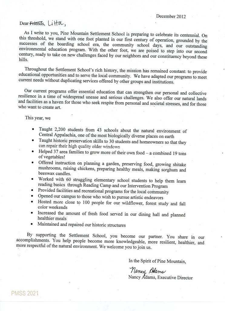 DEAR FRIEND LETTERS 2010 December