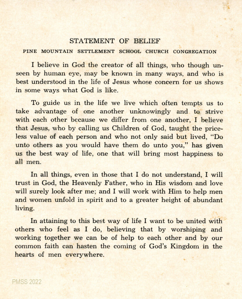 CHAPEL - Statement of Belief