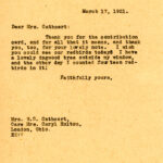 CELIA CATHCART 1921 Correspondence
