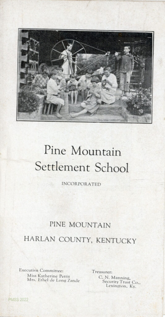 PUBLICATIONS PMSS EPHEMERA Pine Mountain Settlement, Inc. 3-Fold