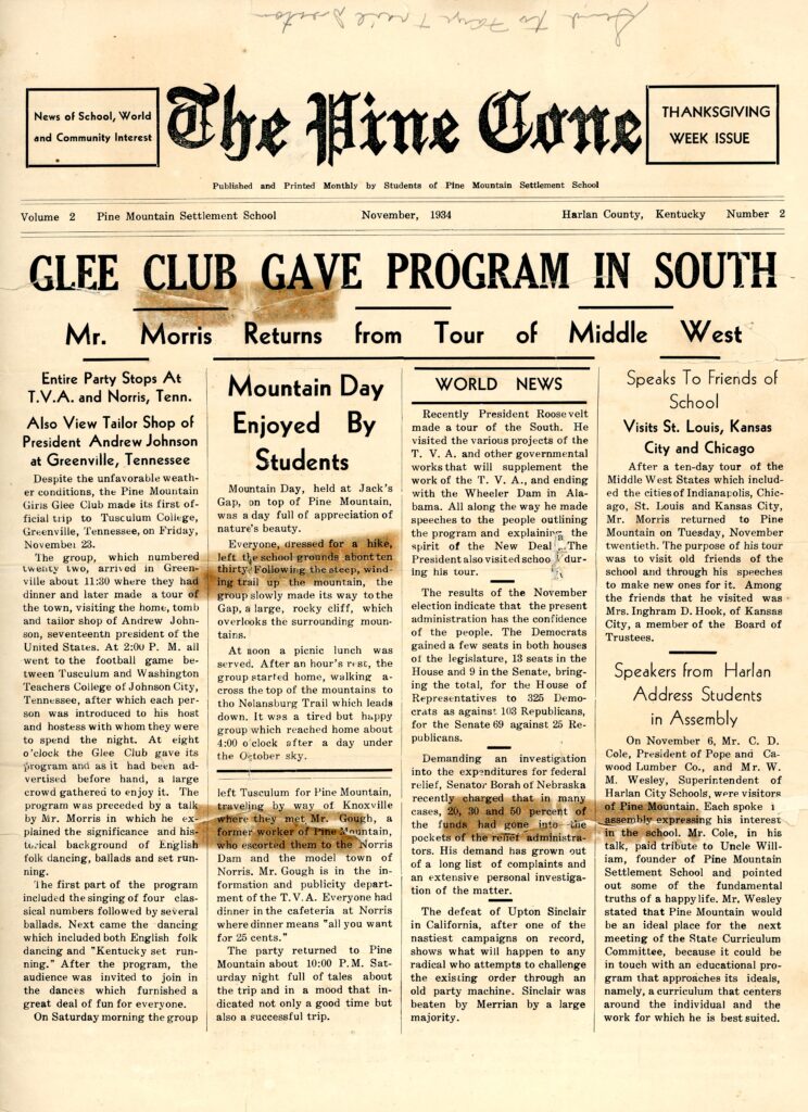 PINE CONE 1934 November